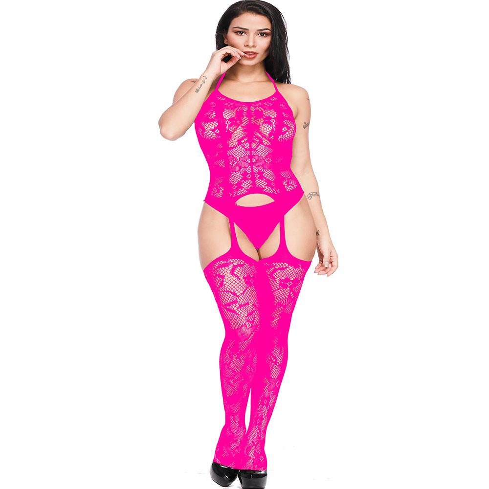 Růžový Sexy Bodystocking