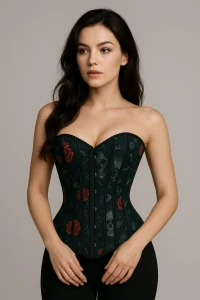Korzet Dark Roses & Skulls