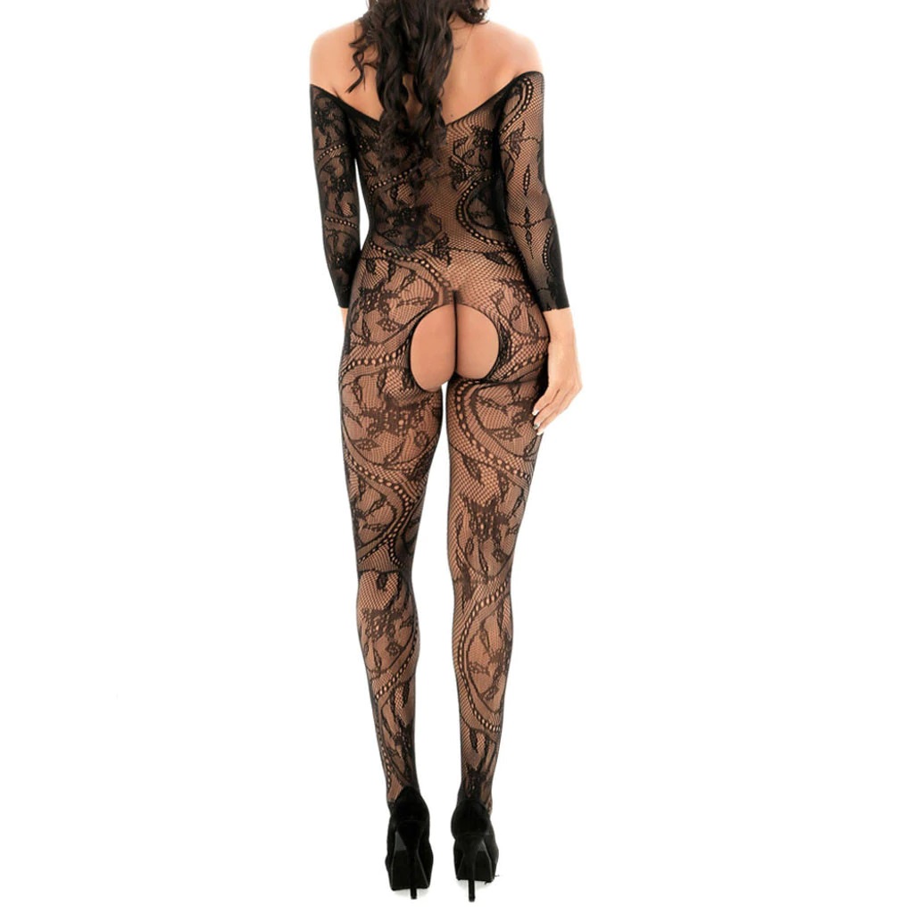 Černý Sexy Bodystocking Ravena
