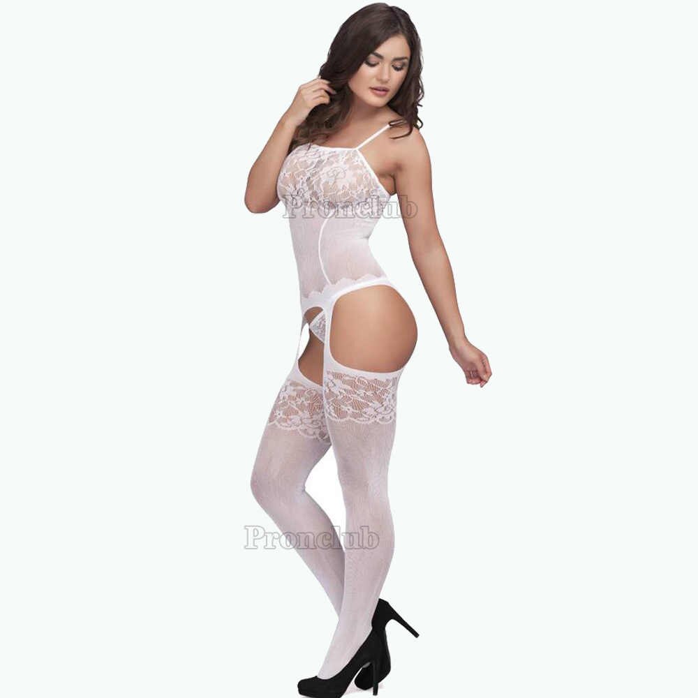 Bílý Sexy Bodystocking Saphira