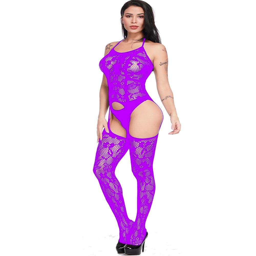 Fialový Sexy Bodystocking Charmora