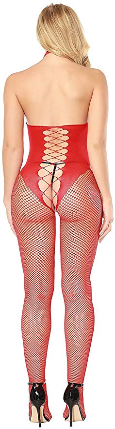 Červený Sexy Bodystocking Lustine