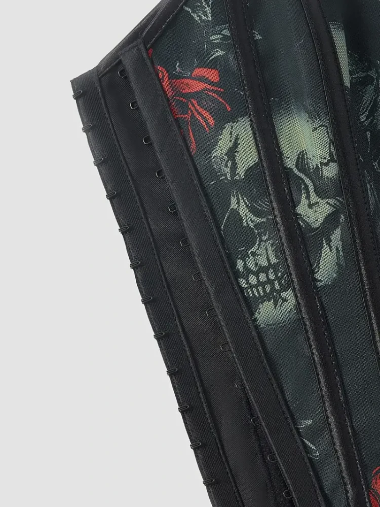 Korzet Dark Roses & Skulls